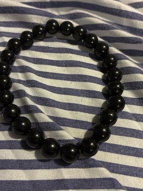 Black Beaded Stretch Bracelet - Classic Women’s Bracelet